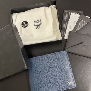 MCM Dark Blue Men's Wallet